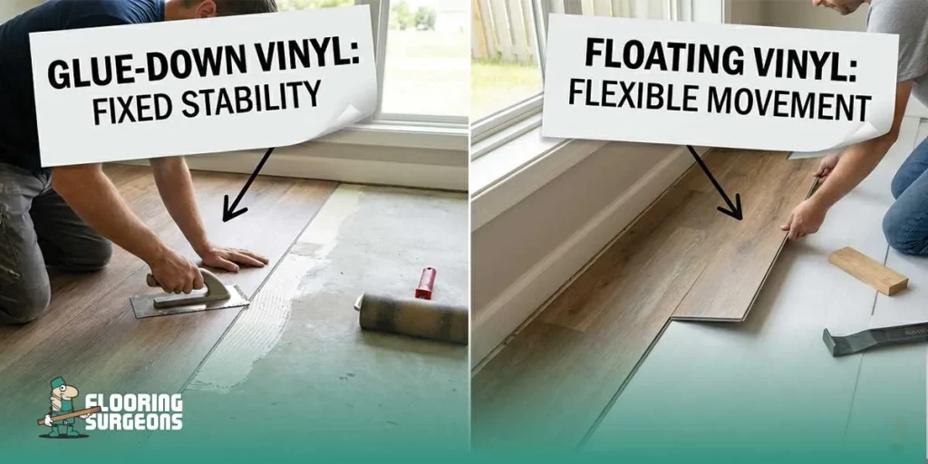 Glue-Down vs Floating Vinyl Plank Flooring