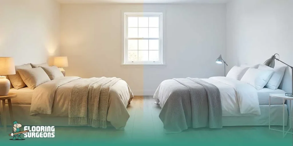 How to Style a Modern White and Cream Bedroom