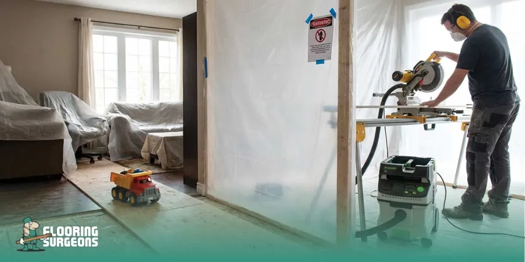 Replacing floors while still living at home