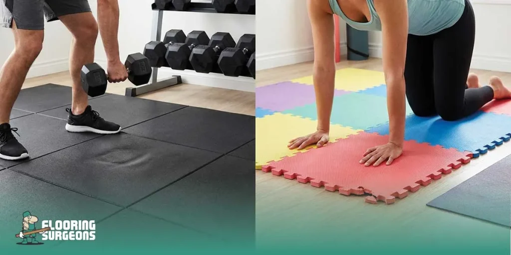 Rubber flooring for gyms