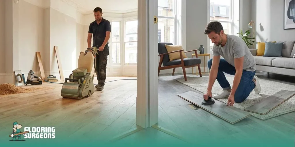 Solid wood and engineered wood floors fitted with T&G joints