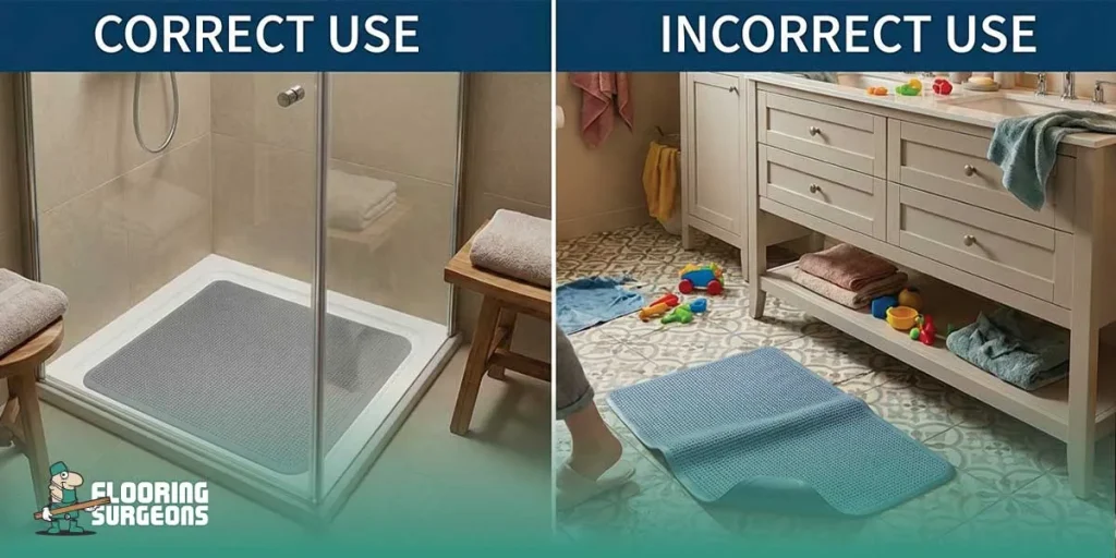 When non-slip mats actually help
