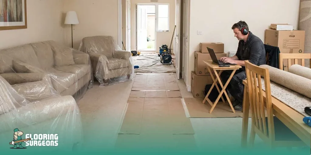Working From Home During Floor Installation