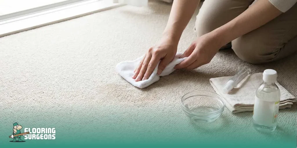 clean light coloured carpets 