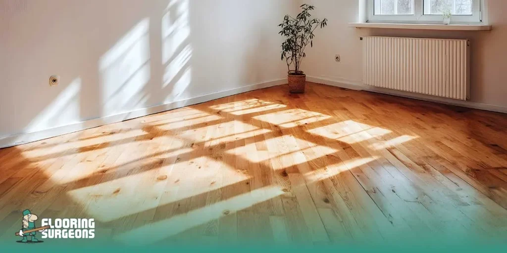 The flooring installed in the room