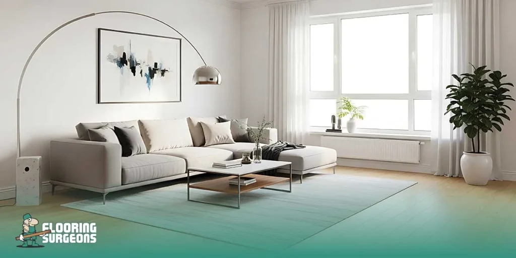 Flooring installed in the house