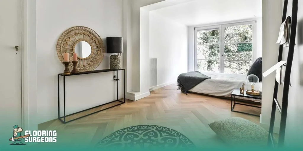 install chevron hardwood floor