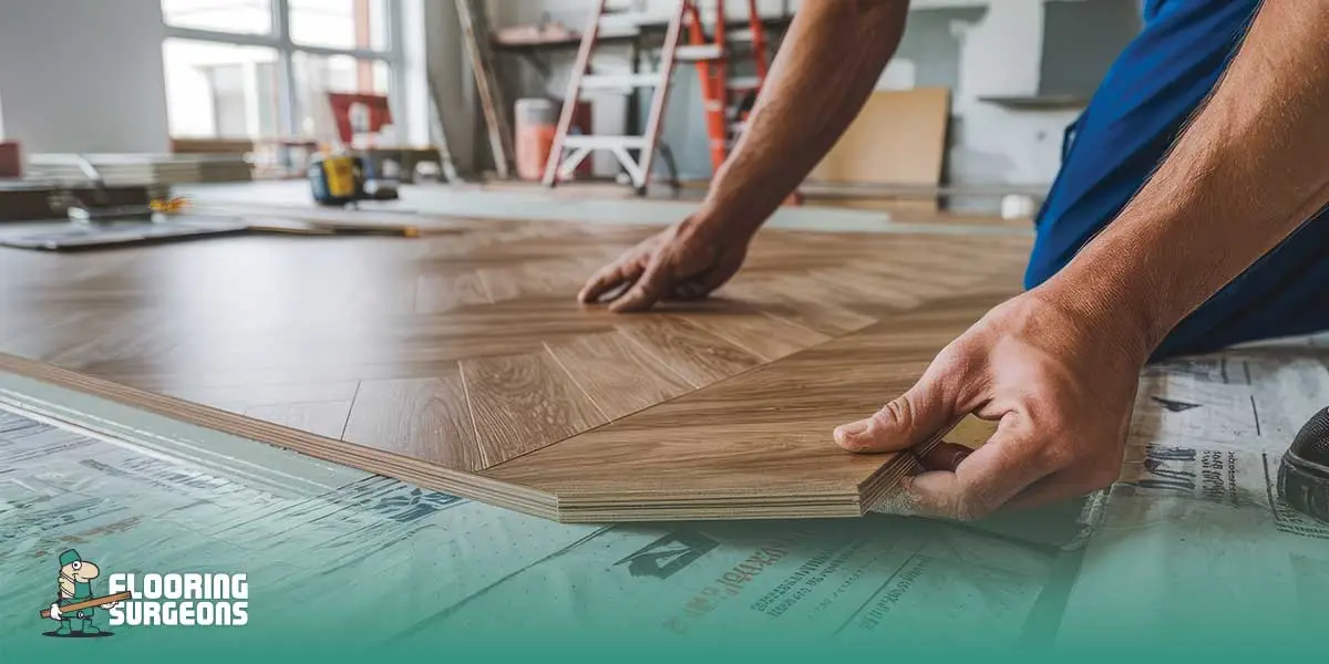 how to install chevron flooring