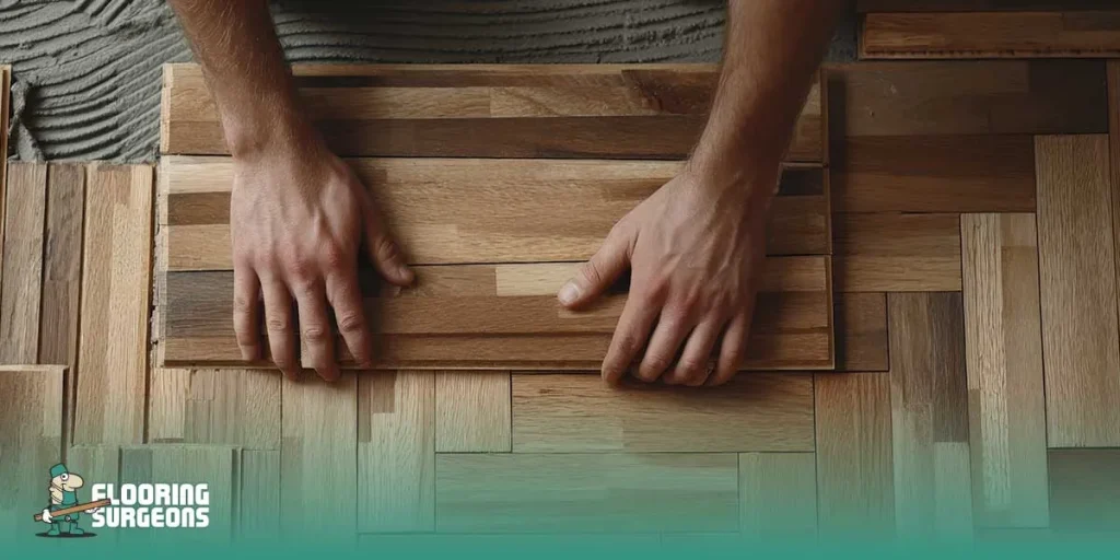 install herringbone wood flooring