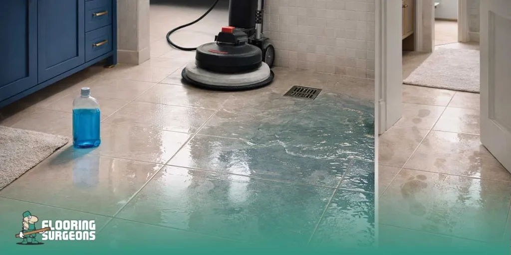 make bathroom floor less slippery