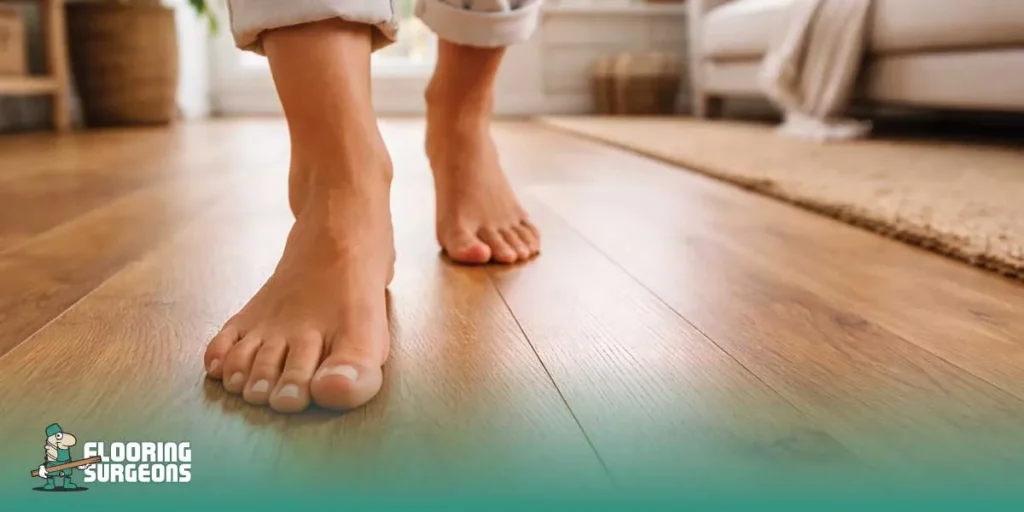 walk on engineered hardwood floors