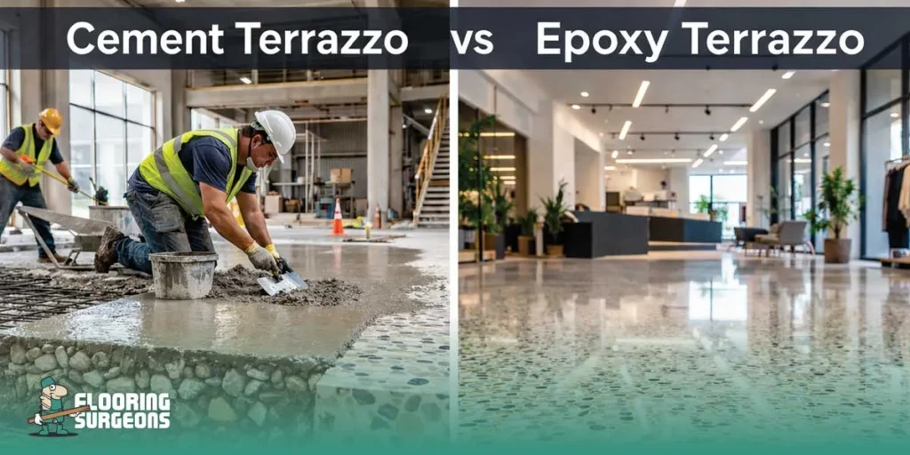 What Is Terrazzo Flooring Made Of Cement Terrazzo vs Epoxy Terrazzo