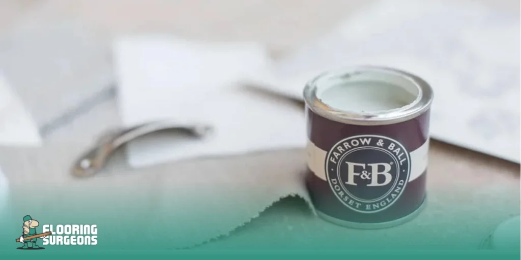 Why Is Farrow and Ball Paint So Expensive Farrow & Ball paint tin during wall preparation, highlighting the importance of proper primer and surface prep before painting