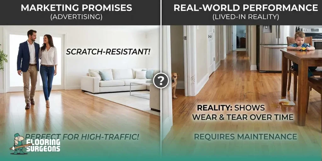 Flooring Marketing and Real-World Use gap between marketing claims and real-world