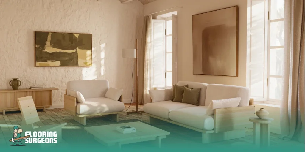 What Is Warm Minimalism Japandi warm minimalism living room with warm neutrals, natural wood furniture and soft light