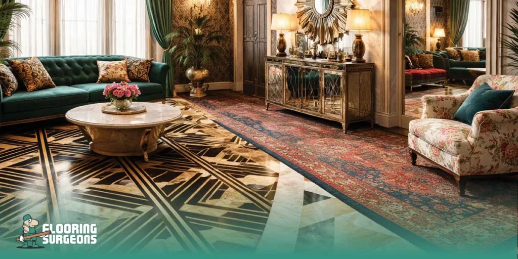 Clashing styles in a 1920s living room