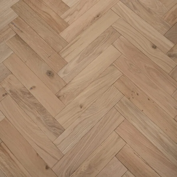 Raw 14/3 x 90mm Unfinished Oak Herringbone Engineered Wood Flooring