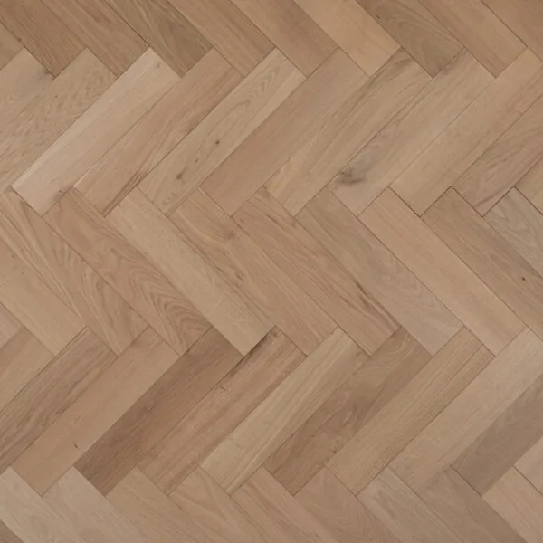 Raw 18/4 x 90mm Unfinished Oak Herringbone Engineered Wood Flooring