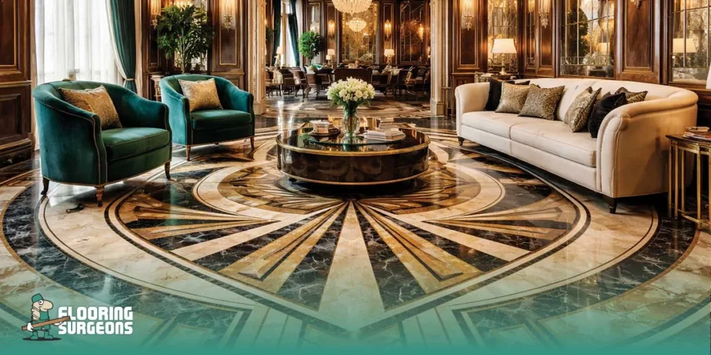 Luxurious 1920s Art Deco living room