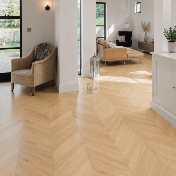 Origin 15mm Linen Oak Chevron Solid Wood Flooring