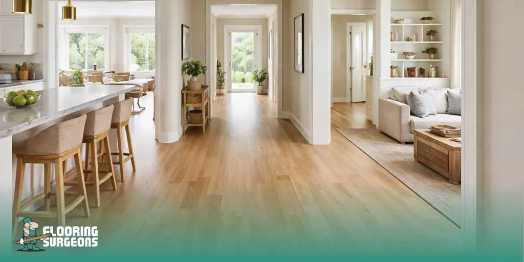 Seamless flow in bright home interior