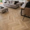 Parquet 18 x 90mm Unfinished Oak Herringbone Solid Wood Flooring