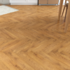 Cambridge Ambergrain Oak 15/4 x 125mm Brushed & UV Oiled Herringbone Engineered Wood Flooring