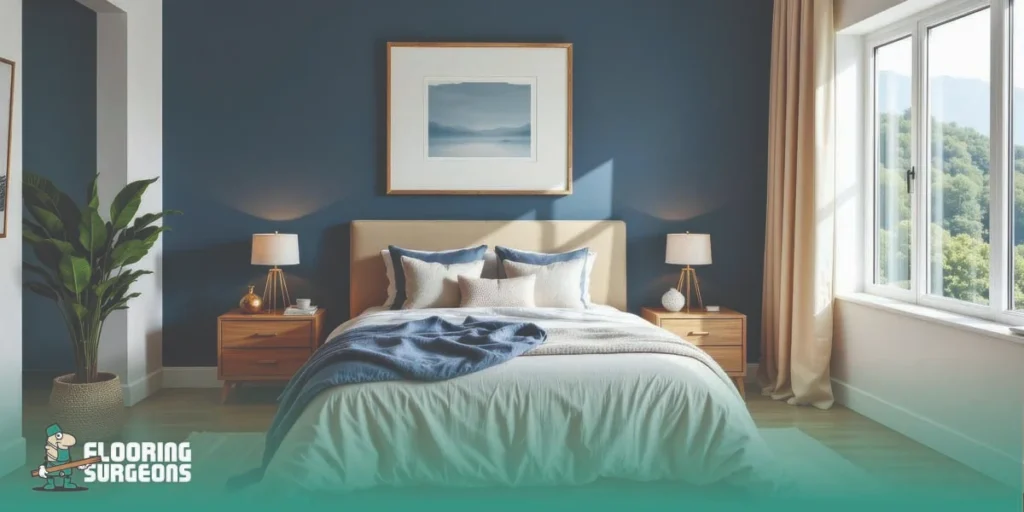 Navy blue looks best in a bedroom when it adds depth without making the space feel heavy. 
