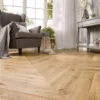 Origin 15mm Natural Oak Chevron Solid Wood Flooring