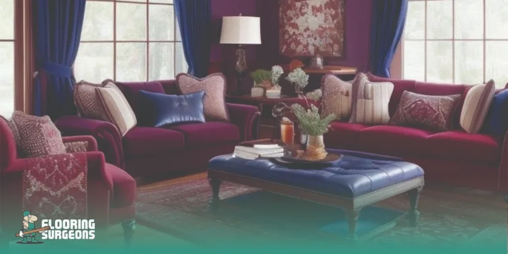 How to Use Bold Furniture Choices to Make a Statement in Your Home Elegant living room with deep red sofas, layered textures, and bold furniture balanced with classic decor