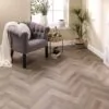 Bond 2.5mm Aragon Oak Herringbone Glue Down LVT Flooring