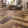 Bond 2.5mm Salamanca Oak Herringbone Glue Down LVT Flooring