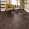 Zaragoza Herringbone Glue Down LVT Flooring in modren livingroom