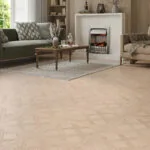 Silk Oak Versailles Parquet Laminate Flooring in modern living room
