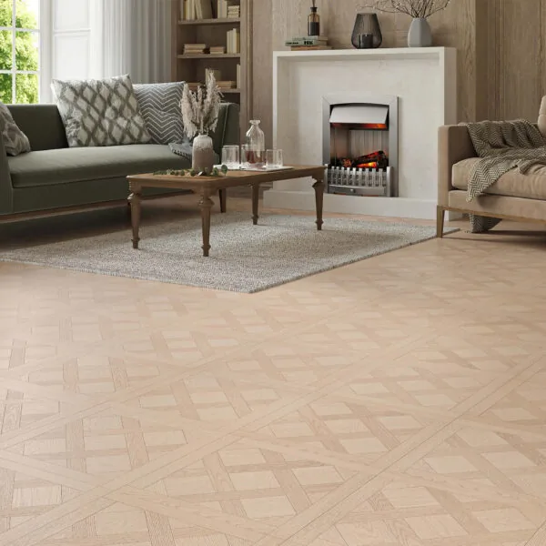 Cambridge 12mm Silk Oak Versailles Parquet Laminate Flooring