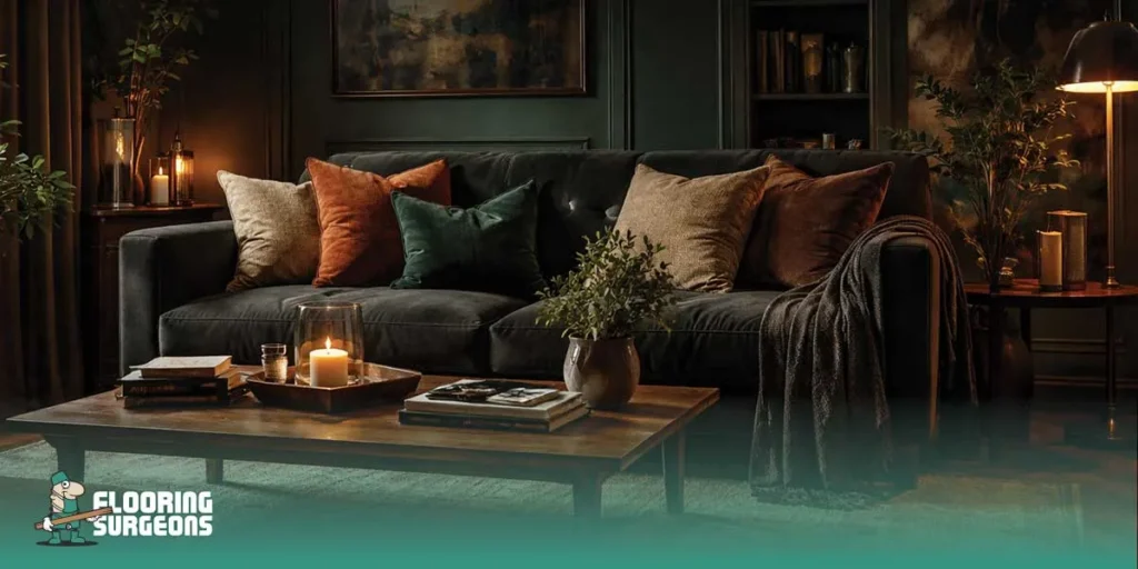 Moody Interiors & Earthy Tones Moody elegance in living room design