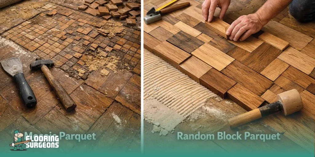Old vs new parquet flooring styles