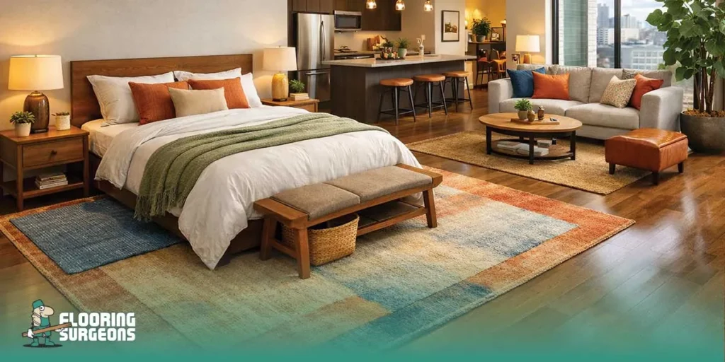 Using Rugs to Define Sleeping Areas