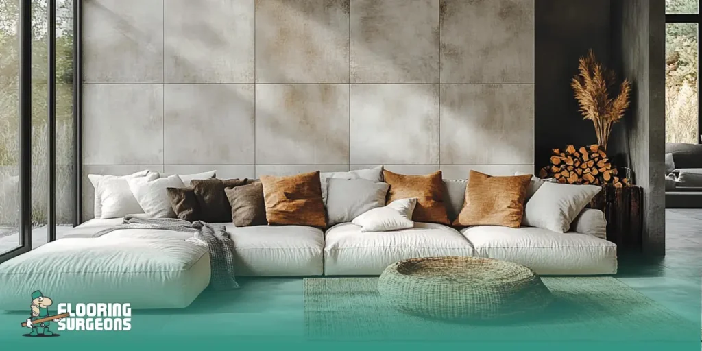 Large-format tiles for subtle impact