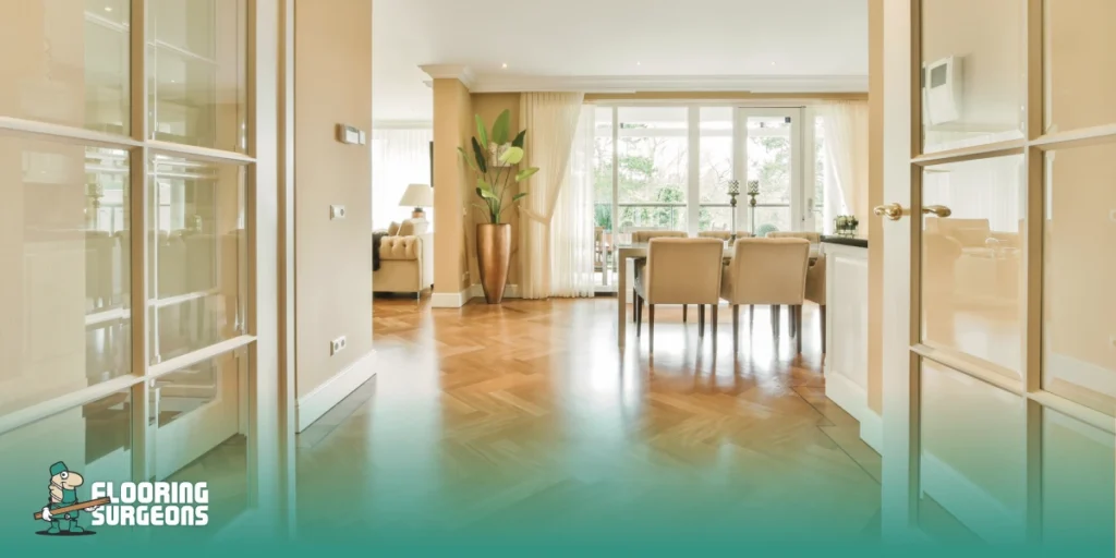Direction-changing patterns, such as herringbone flooring, cause your eye to flow rhythmically as you take in the flooring pattern.