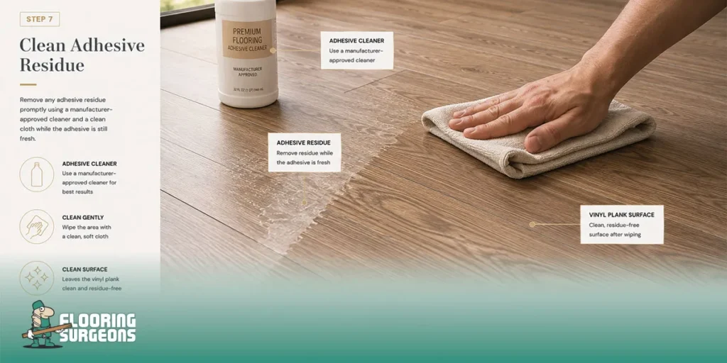 Clean Adhesive Residue Immediately