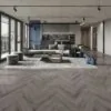Dark Earl Grey Oak Classic Laminate Flooring in modern living room