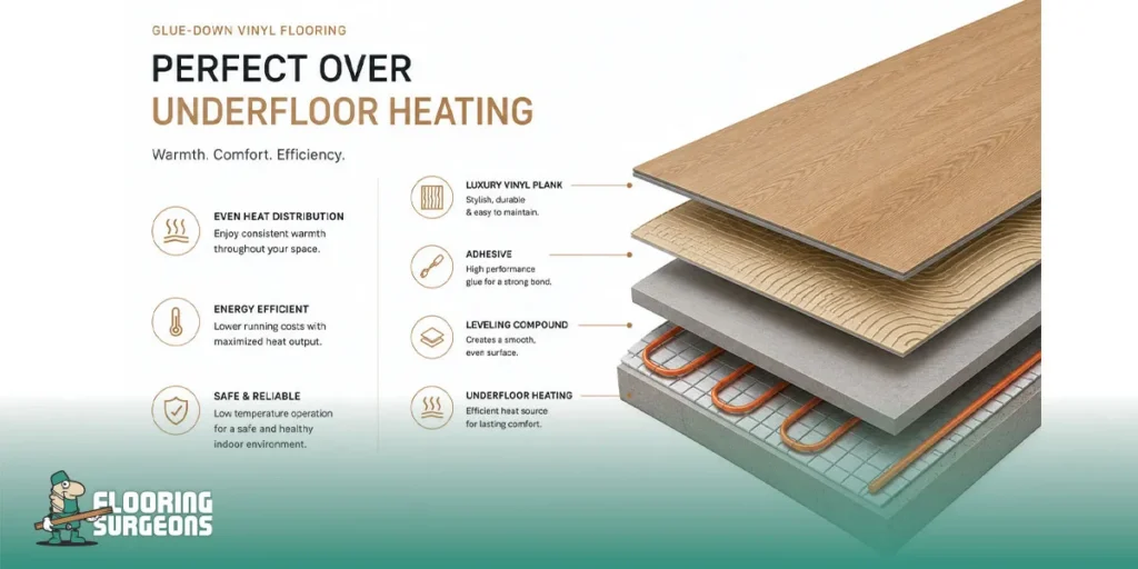 Glue-Down Vinyl Flooring Over Underfloor Heating