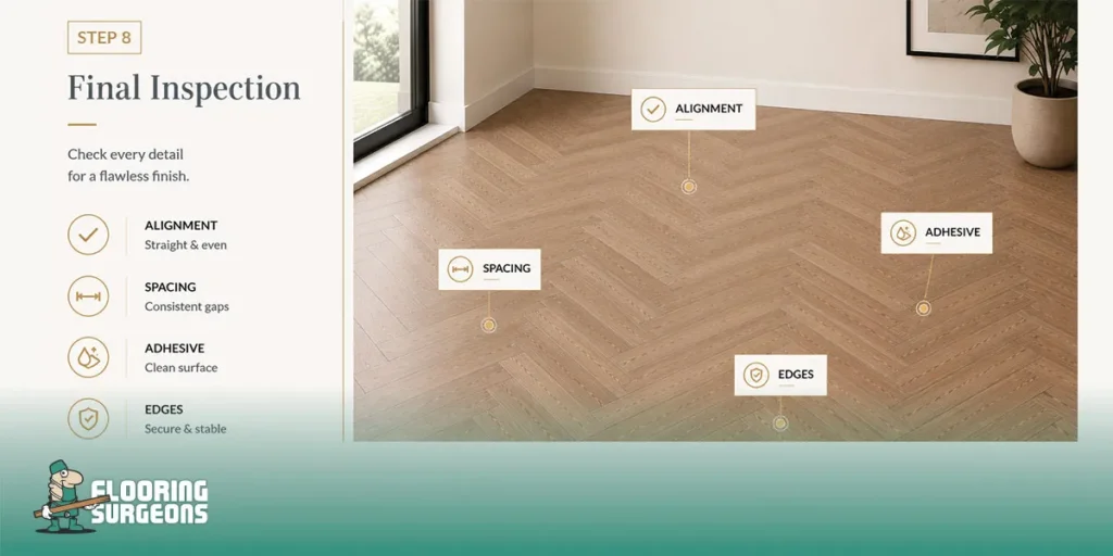 Inspect the Herringbone Installation