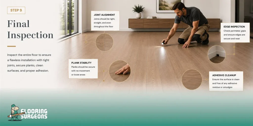 Inspect the Straight Plank Installation