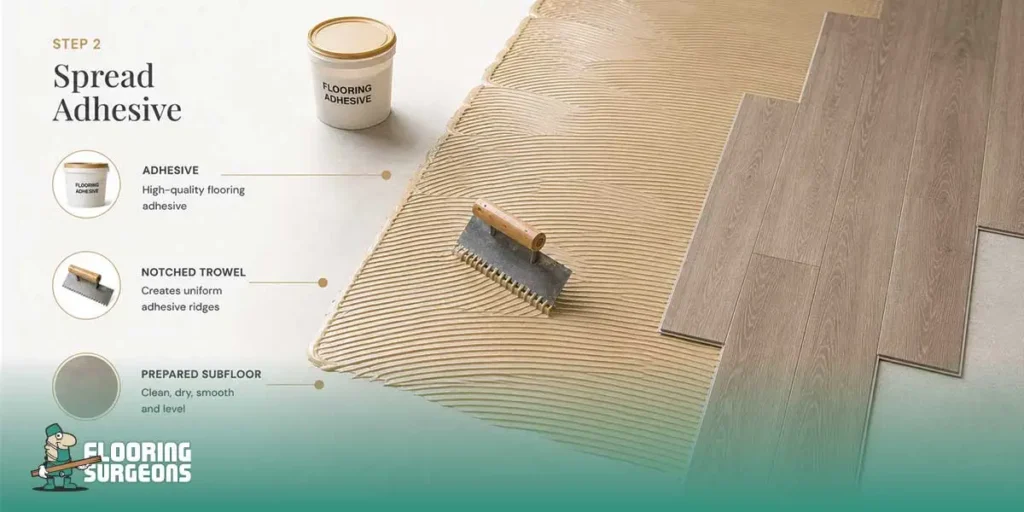Spread Adhesive Correctly