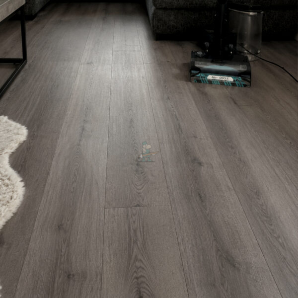 Flair 12mm Dark Earl Grey Oak Classic Laminate Flooring