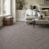 Flair 12mm Dark Earl Grey Oak Herringbone Laminate Flooring