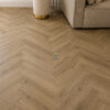 Flair 12mm Toasted Oak Herringbone Laminate Flooring living room brown vibes
