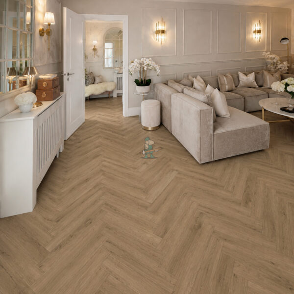 Flair 12mm Toasted Oak Herringbone Laminate Flooring